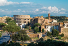 Panoramic view of the Colosseum and Roman Forum - perfect 3-day Rome itinerary