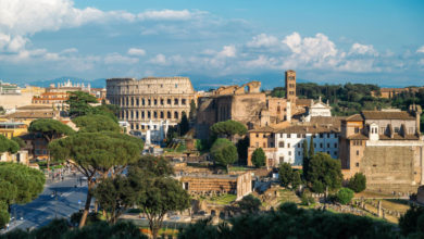 Panoramic view of the Colosseum and Roman Forum - perfect 3-day Rome itinerary