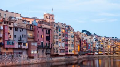 Scenic view of Porto’s Ribeira district along the Douro River at sunset