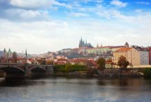Ljubljana city view with castle and river in the heart of Slovenia